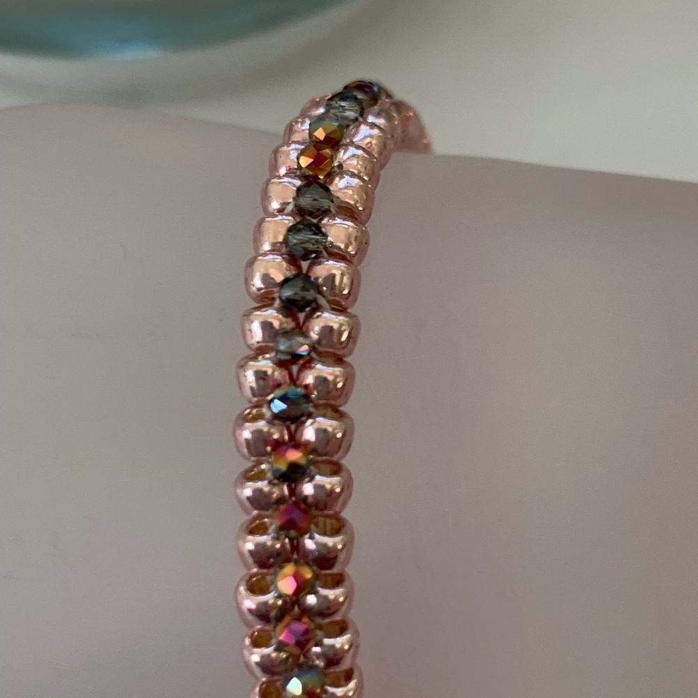 Handmade Tennis Bracelet in Rose Gold